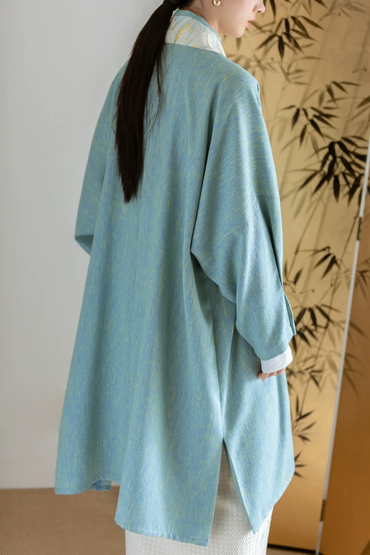Azure 天蓝 Modernized Song Dynasty Beizi Lianpianqun Ruqun Set - Image 6