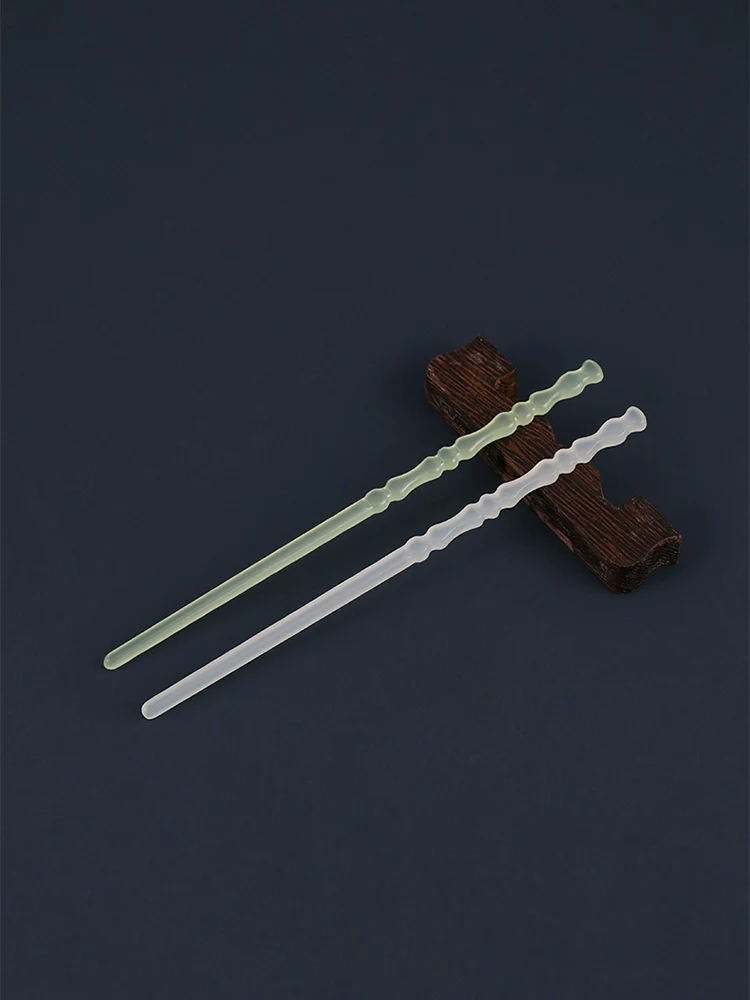 Bai Yu 白玉 White Jade Imitation Han Dynasty Unisex Crown & Hairstick Set - Image 4