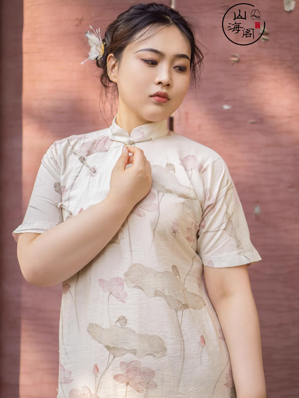 Baihe Dian 百合垫 Lilypad Vintage Plus Size Ramie Plant Summer Qipao - Image 8
