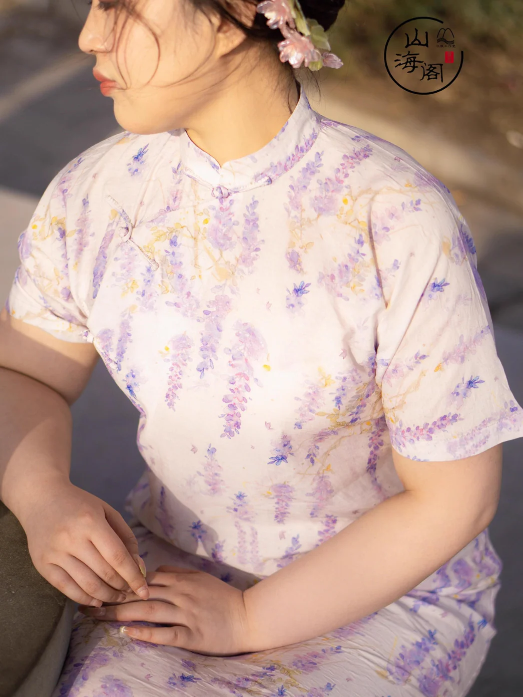 Baihe Dian 百合垫 Lilypad Vintage Plus Size Ramie Plant Summer Qipao - Image 9