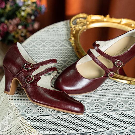 Bailandi 白兰地 Brandy 1930s Double Strap Genuine Leather Mary Janes - Image 10