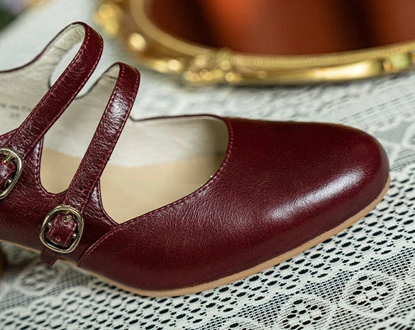 Bailandi 白兰地 Brandy 1930s Double Strap Genuine Leather Mary Janes - Image 13