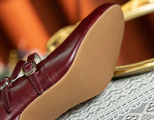 Bailandi 白兰地 Brandy 1930s Double Strap Genuine Leather Mary Janes - Image 16