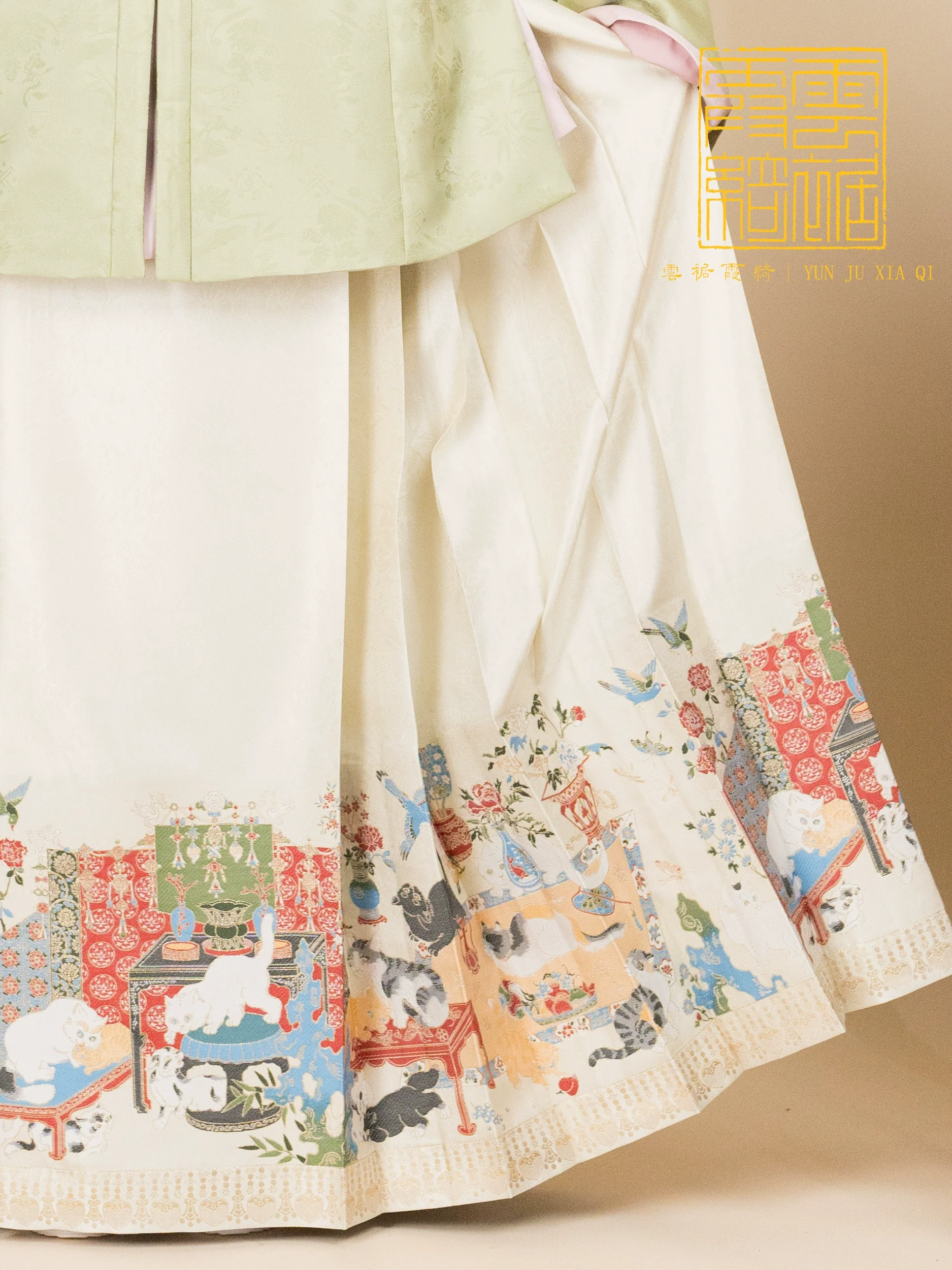 Baimao Fugui 百猫富贵 Hundred Wealthy Cats Mamian Skirt - Image 4