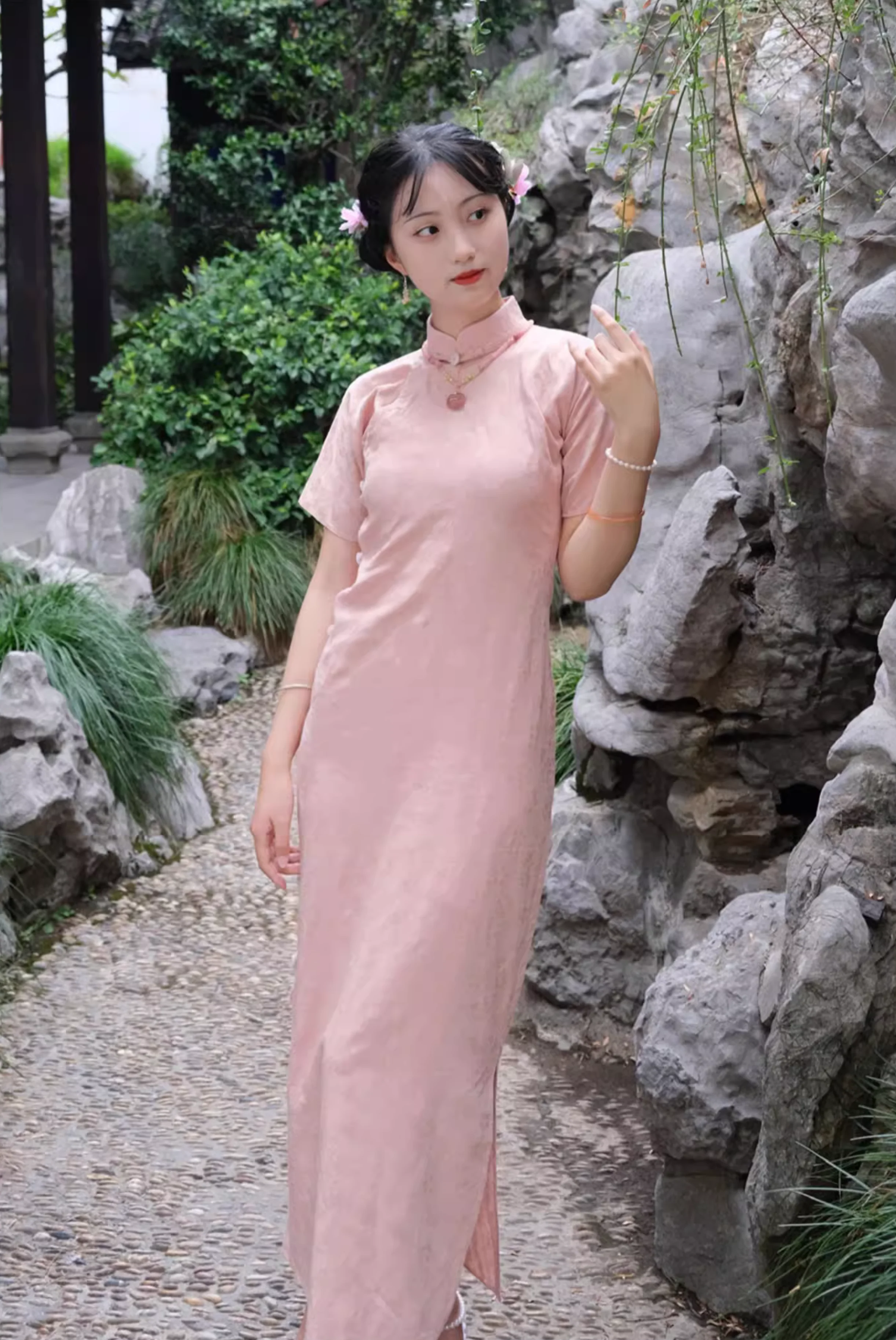 Bao Bing 刨冰 Shaved Ice 1930s Pure Cotton Summer Pastel Qipao - Image 3