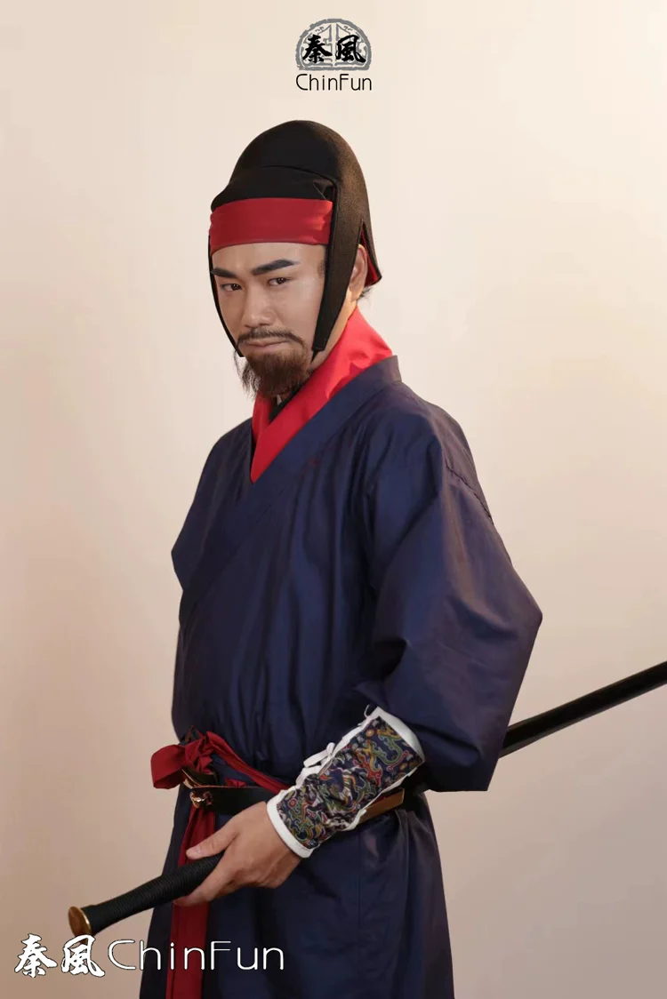 Bing Mayong 兵马俑 Terracotta Warrior Han Dynasty Uniform Restoration Cotton & Linen Zhiju Robe - Image 3