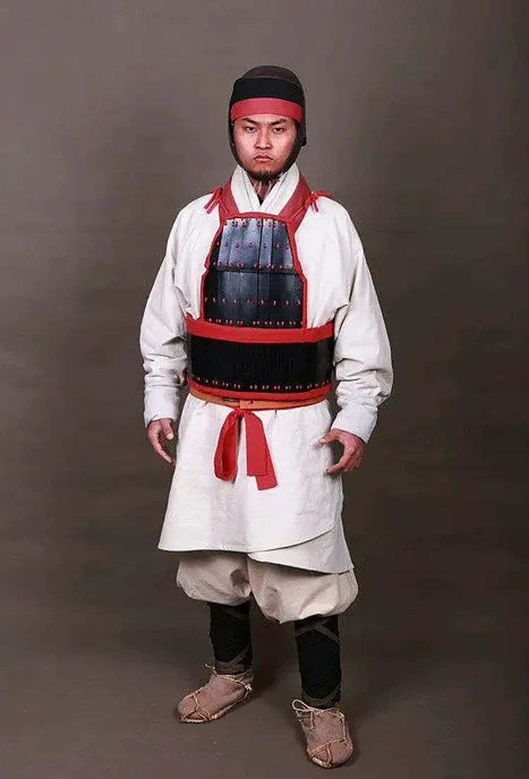 Bing Mayong 兵马俑 Terracotta Warrior Han Dynasty Uniform Restoration Cotton & Linen Zhiju Robe - Image 4