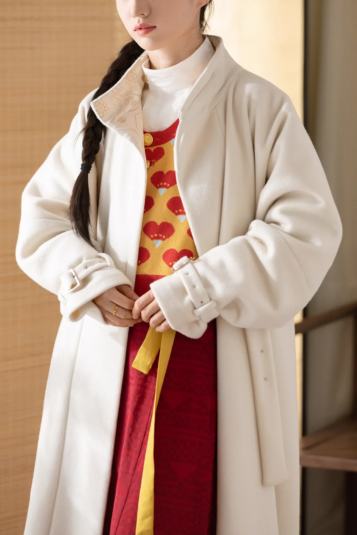 Bleeding Hearts 血心 Modernized Tang Dynasty Tanling Knit Cardigan - Image 12