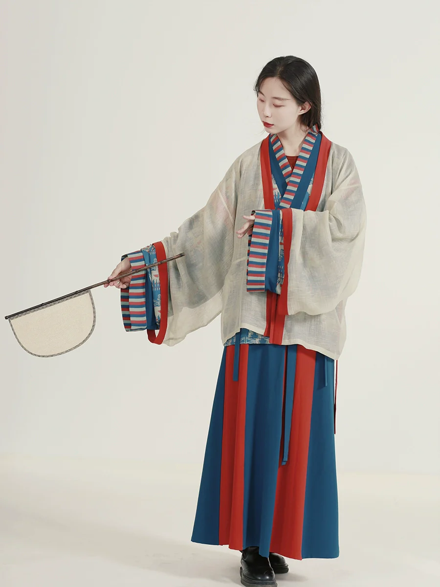 Blue Moon Sheep 月蓝双羊 Northern Jin Dynasty Hanfu - Image 3