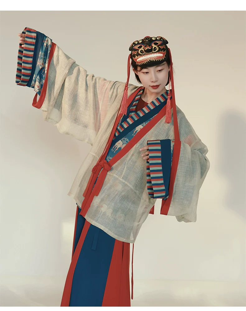 Blue Moon Sheep 月蓝双羊 Northern Jin Dynasty Hanfu - Image 5
