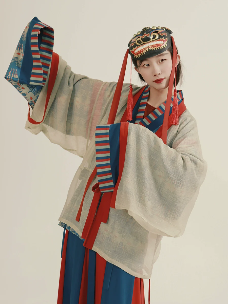 Blue Moon Sheep 月蓝双羊 Northern Jin Dynasty Hanfu - Image 7