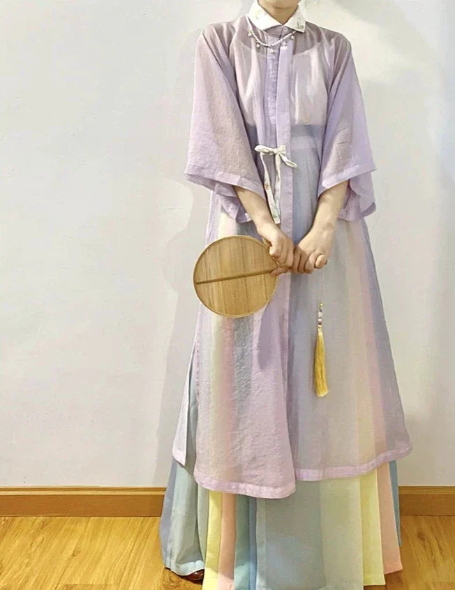 Cai Hong 彩虹 Rainbow Song Ming Chiffon Mamian Skirt - Image 2