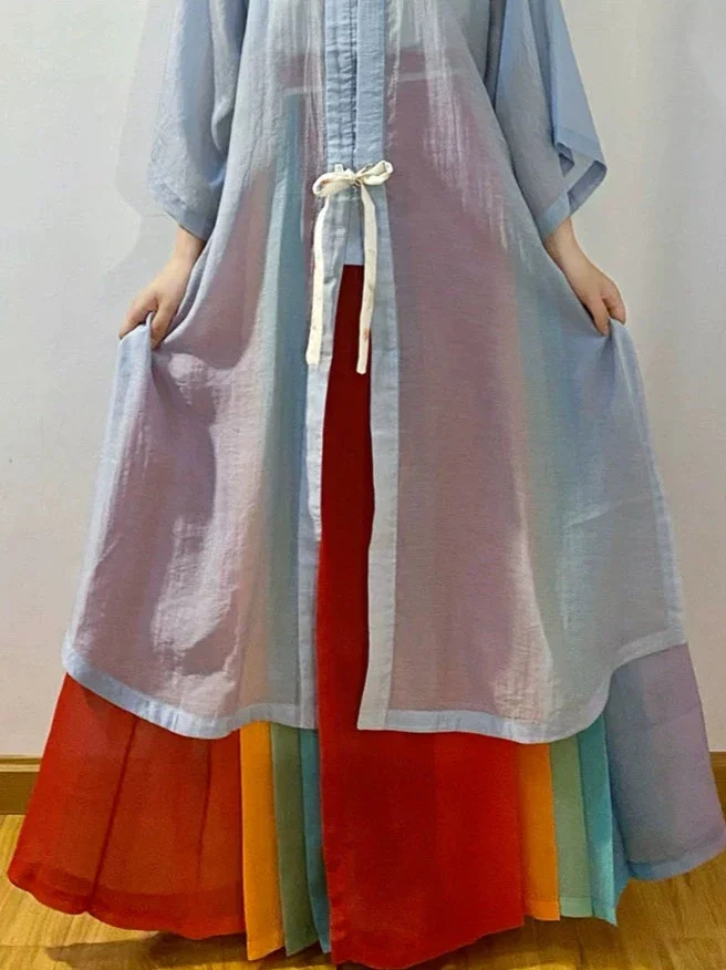 Cai Hong 彩虹 Rainbow Song Ming Chiffon Mamian Skirt - Image 3
