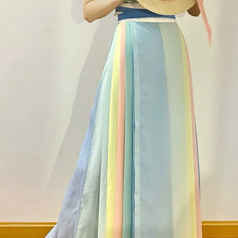 Cai Hong 彩虹 Rainbow Song Ming Chiffon Mamian Skirt - Image 5