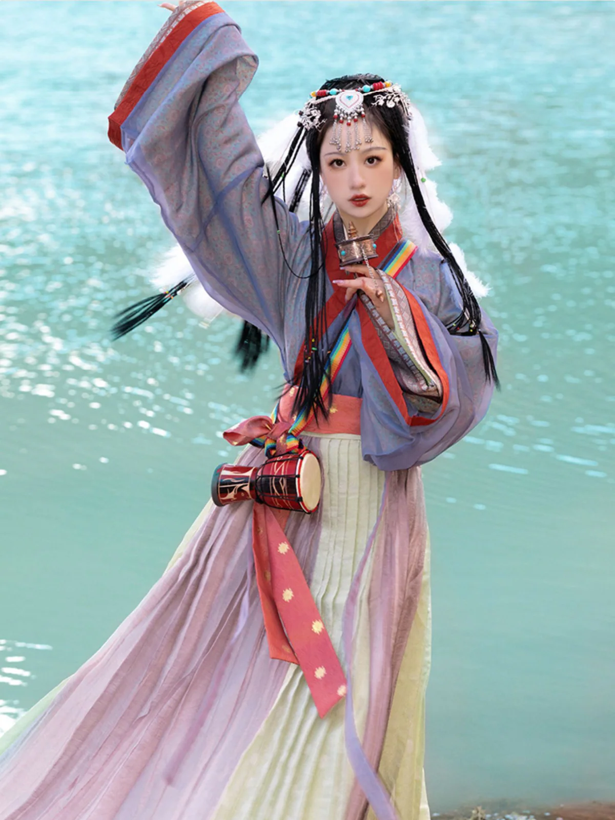 Cai Ju 采菊 Picking Chrysanthemums Jin Dynasty Unisex Ruqun Set - Image 4