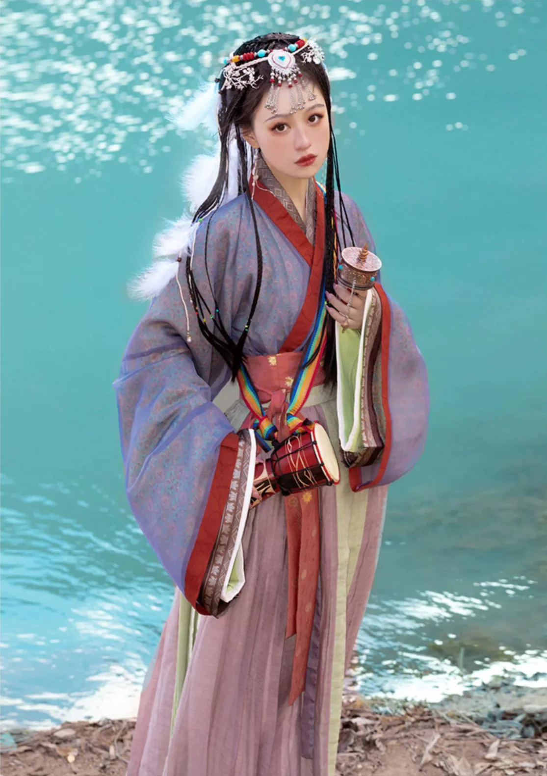 Cai Ju 采菊 Picking Chrysanthemums Jin Dynasty Unisex Ruqun Set - Image 5