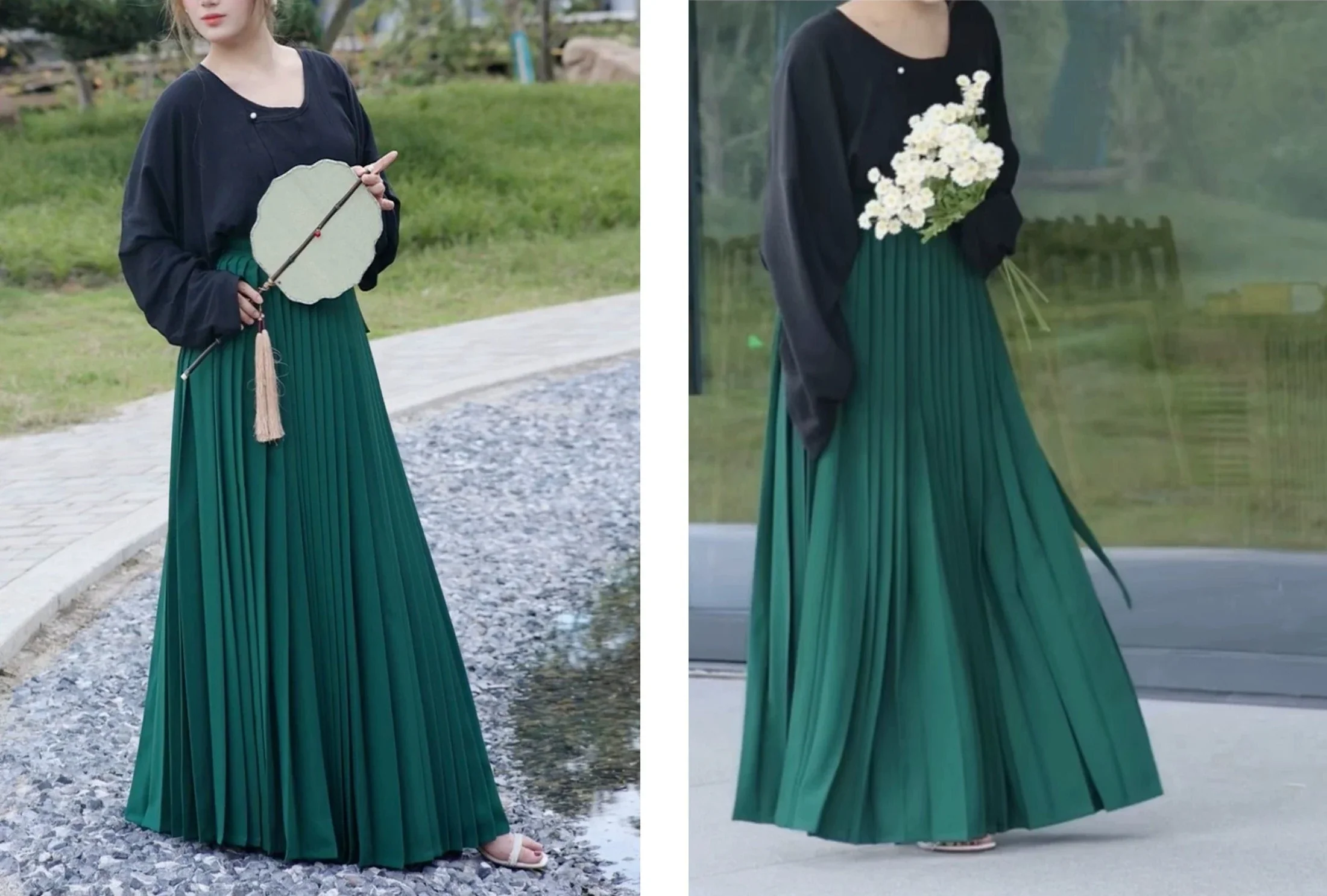 Caiqun 彩裙 Multi Color Basics Baidiequn Skirt - Image 13