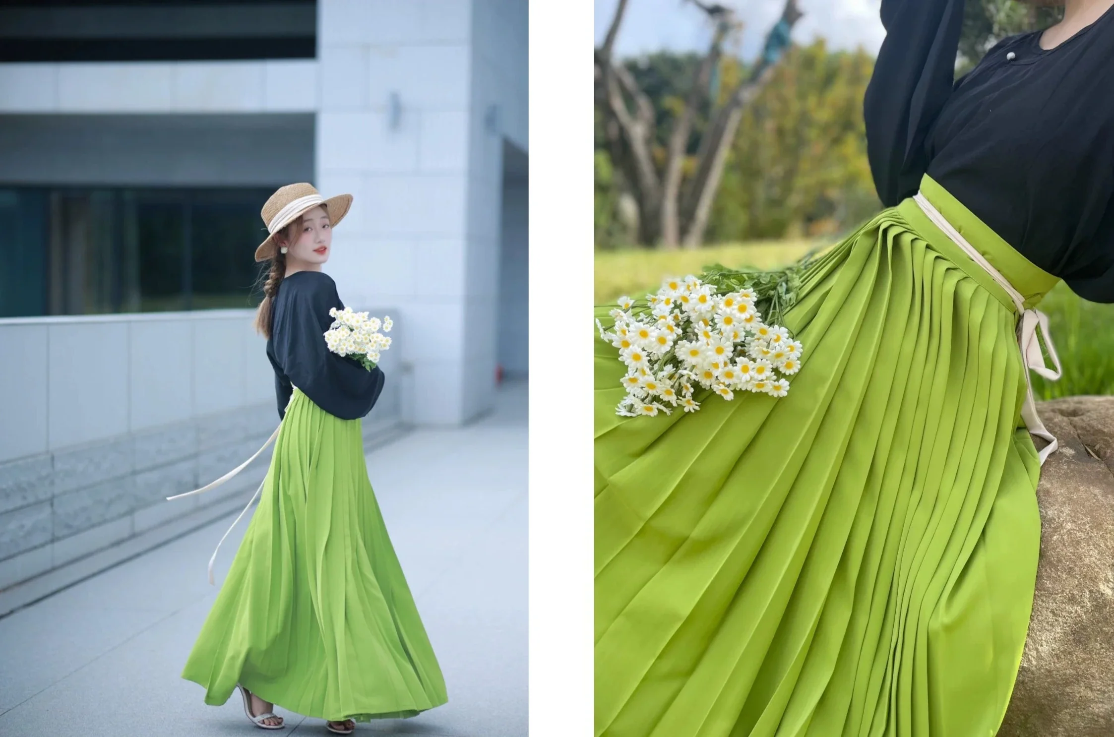 Caiqun 彩裙 Multi Color Basics Baidiequn Skirt - Image 18
