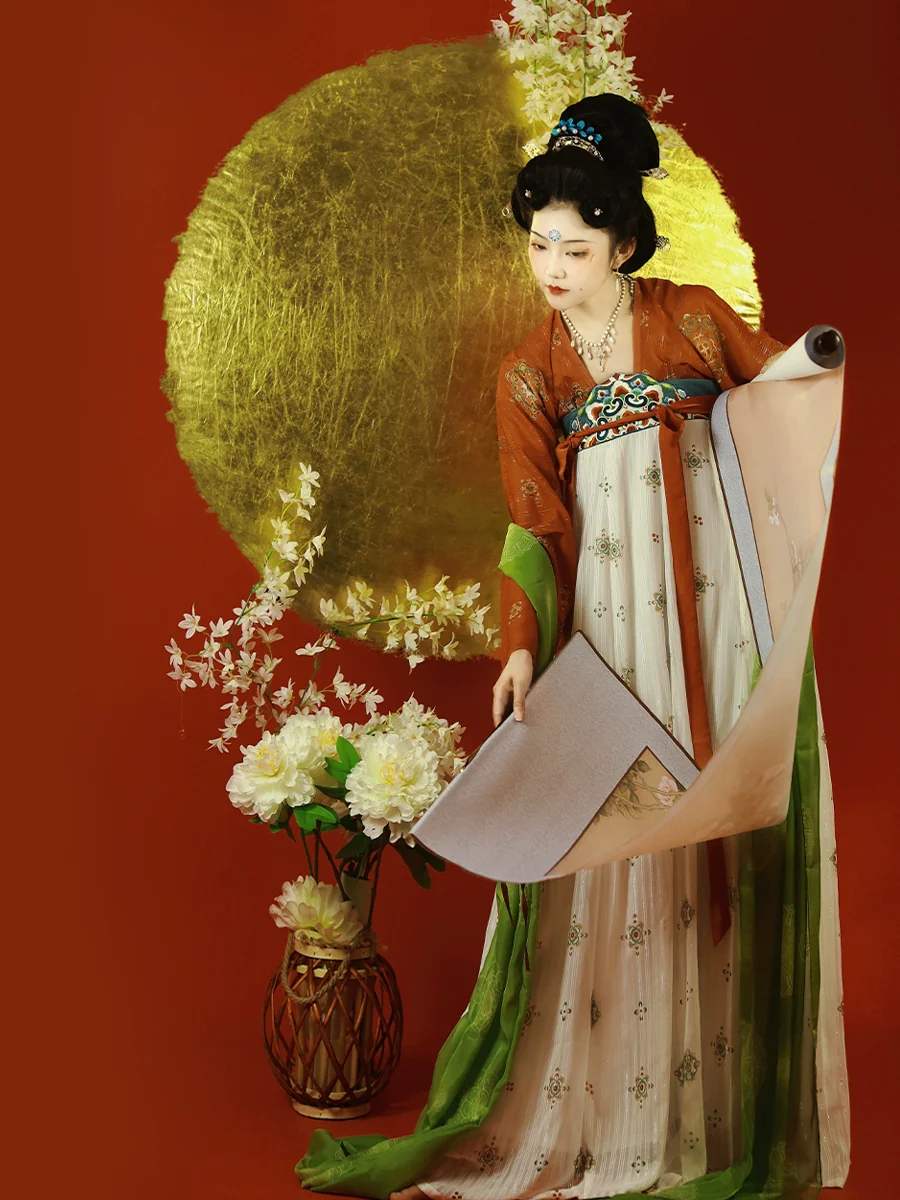 Cehai 策海 Tang Dynasty Embroidered Hezi Restoration Qixiong Ruqun Set - Image 3