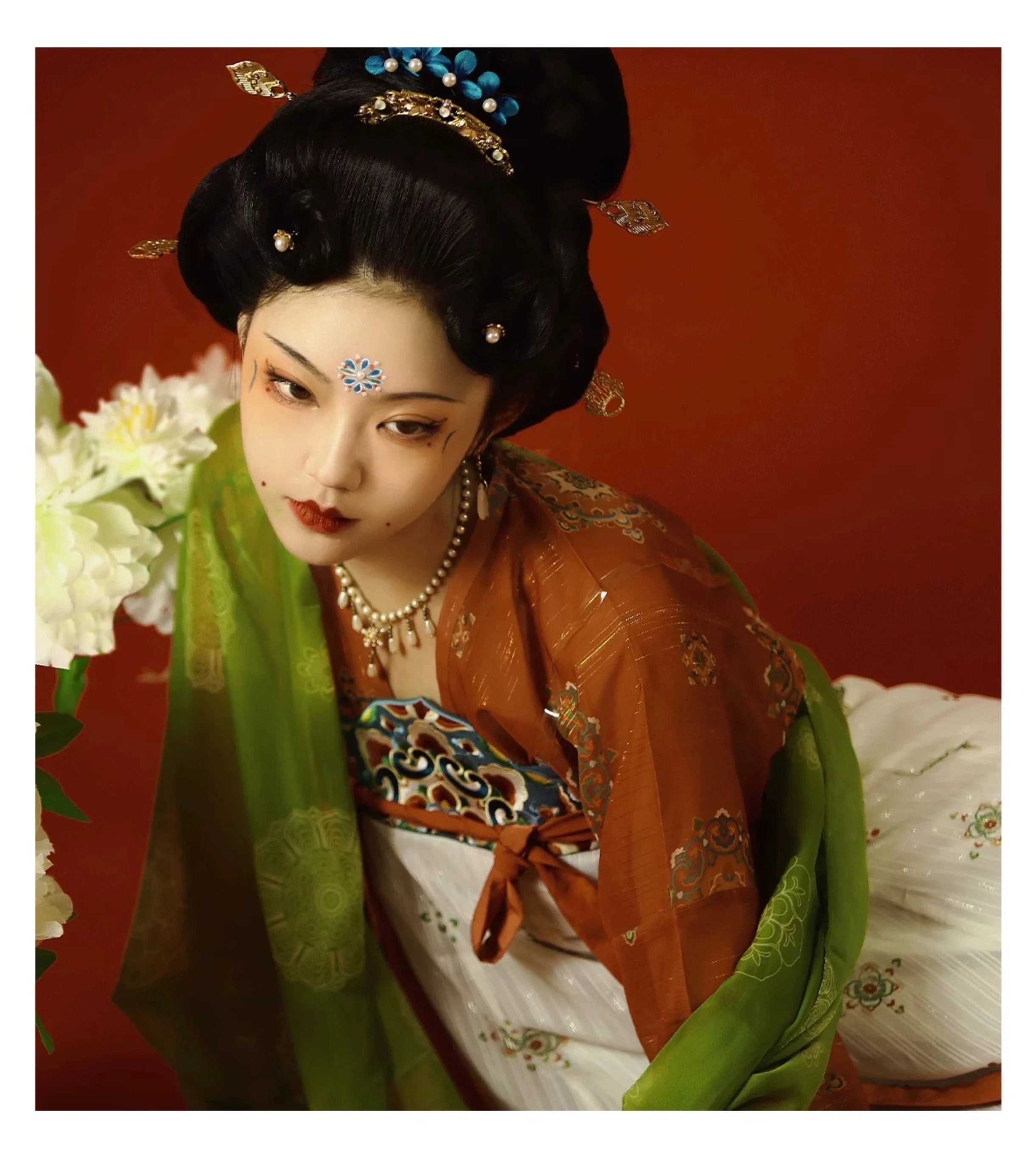 Cehai 策海 Tang Dynasty Embroidered Hezi Restoration Qixiong Ruqun Set - Image 4