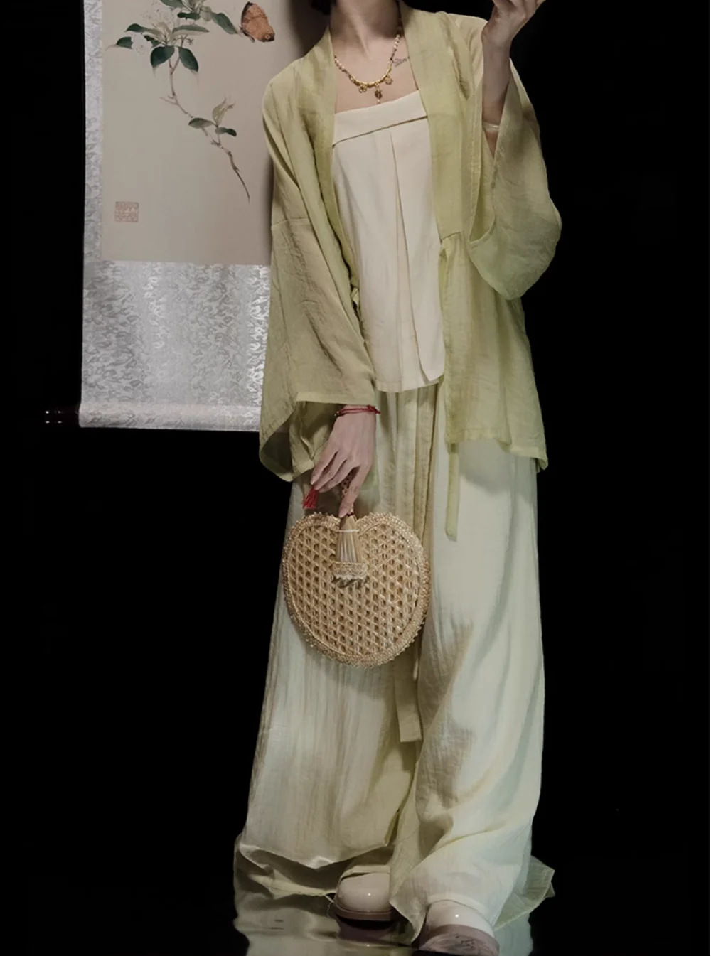 Cha Dao 茶道 Tea Ceremony Modernized Song Dynasty Helingshan Top & Songku Pants Set - Image 11