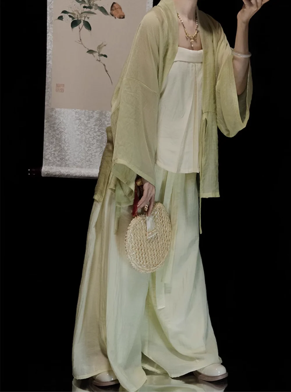 Cha Dao 茶道 Tea Ceremony Modernized Song Dynasty Helingshan Top & Songku Pants Set - Image 12