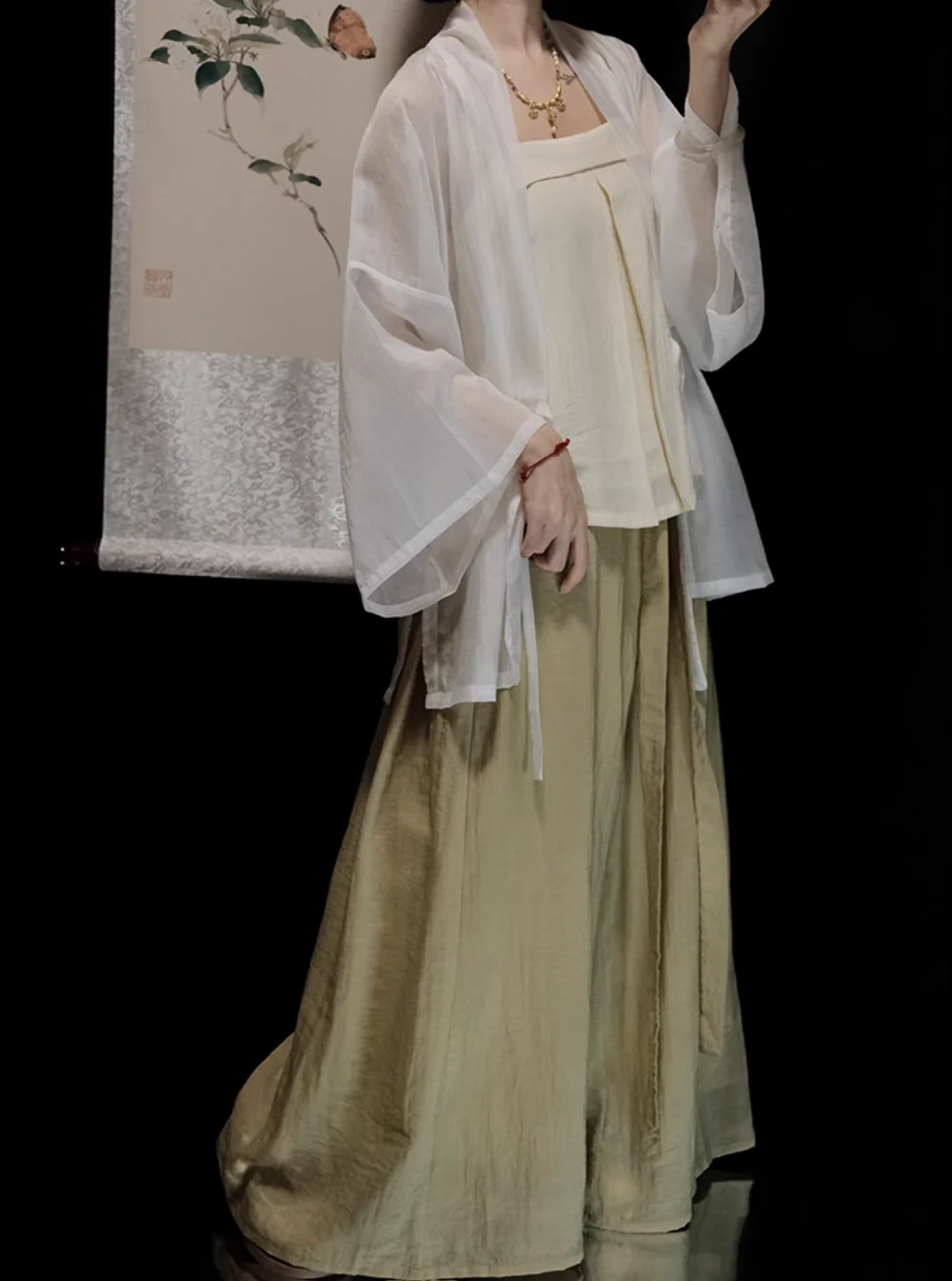 Cha Dao 茶道 Tea Ceremony Modernized Song Dynasty Helingshan Top & Songku Pants Set - Image 18