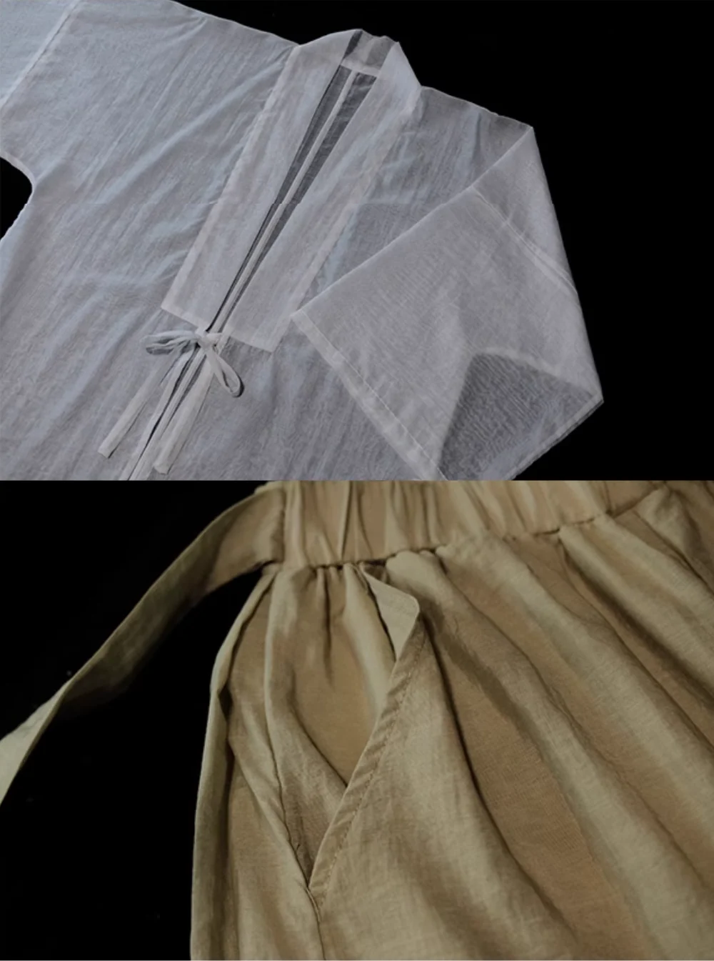 Cha Dao 茶道 Tea Ceremony Modernized Song Dynasty Helingshan Top & Songku Pants Set - Image 22