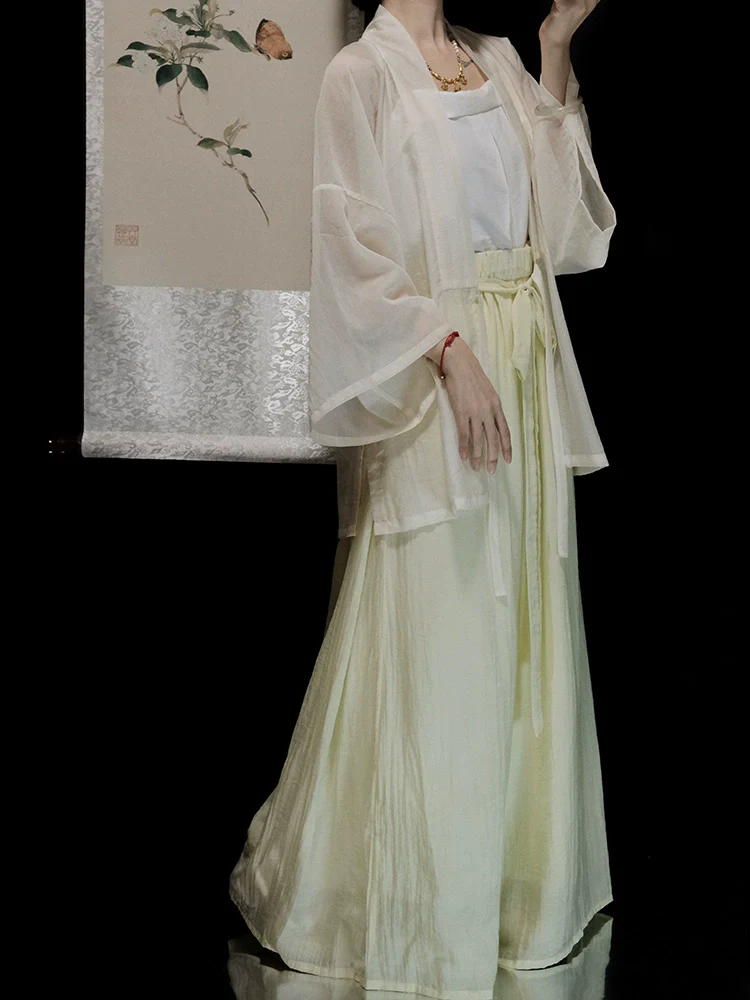Cha Dao 茶道 Tea Ceremony Modernized Song Dynasty Helingshan Top & Songku Pants Set - Image 3