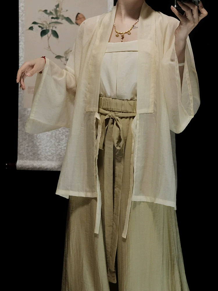 Cha Dao 茶道 Tea Ceremony Modernized Song Dynasty Helingshan Top & Songku Pants Set - Image 4