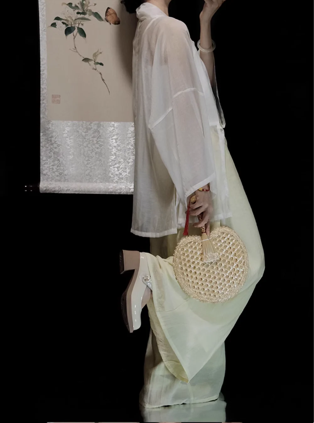 Cha Dao 茶道 Tea Ceremony Modernized Song Dynasty Helingshan Top & Songku Pants Set - Image 7