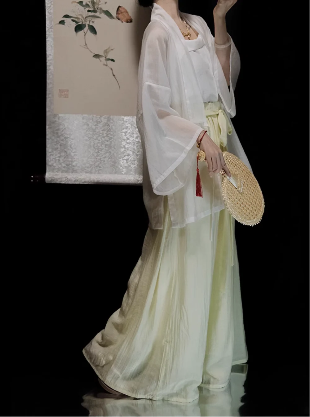 Cha Dao 茶道 Tea Ceremony Modernized Song Dynasty Helingshan Top & Songku Pants Set - Image 8