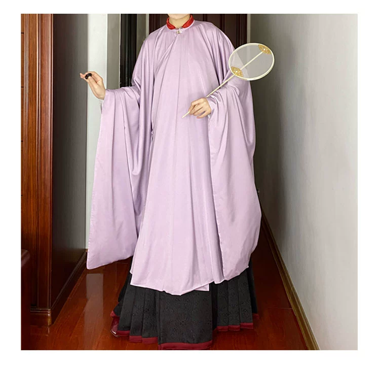 Changshan 长衫 Ming Dynasty Standing Collar Large Sleeve Shirt - Image 5