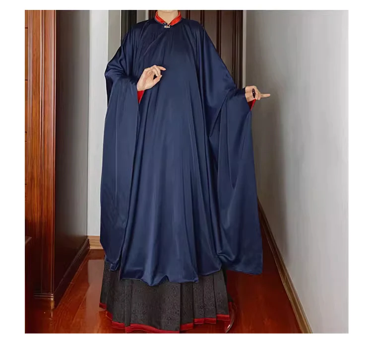 Changshan 长衫 Ming Dynasty Standing Collar Large Sleeve Shirt - Image 6