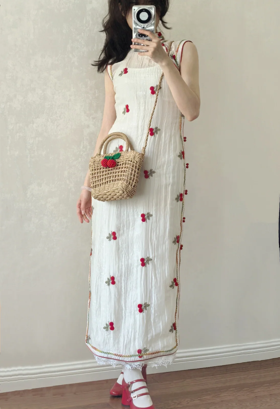 Cherry Skittles 樱桃彩虹糖 Embroidered Vintage Inspired Custom Qipao - Image 10