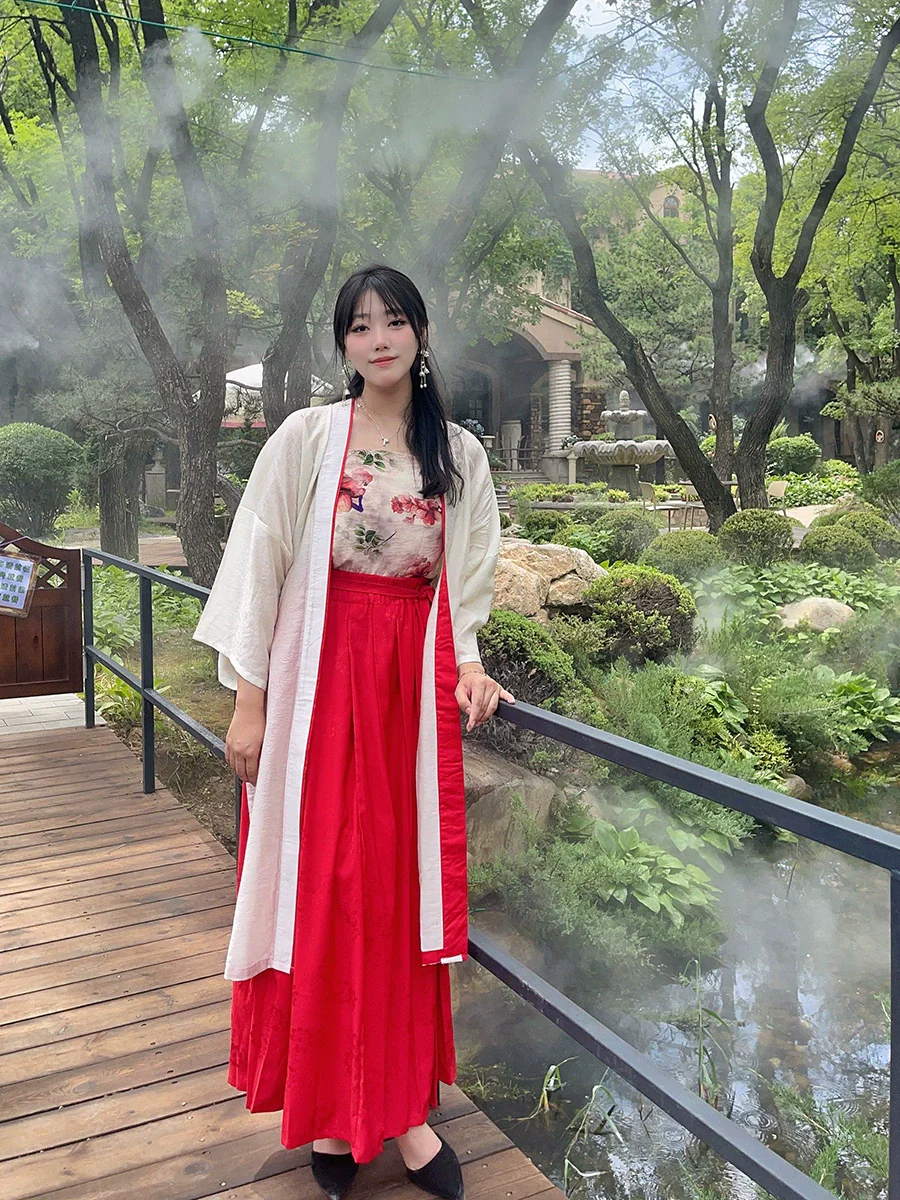 Chi Ai 炽爱 Falling in Love Modernized Song Dynasty Plus Size Rose Ruqun Set - Image 6