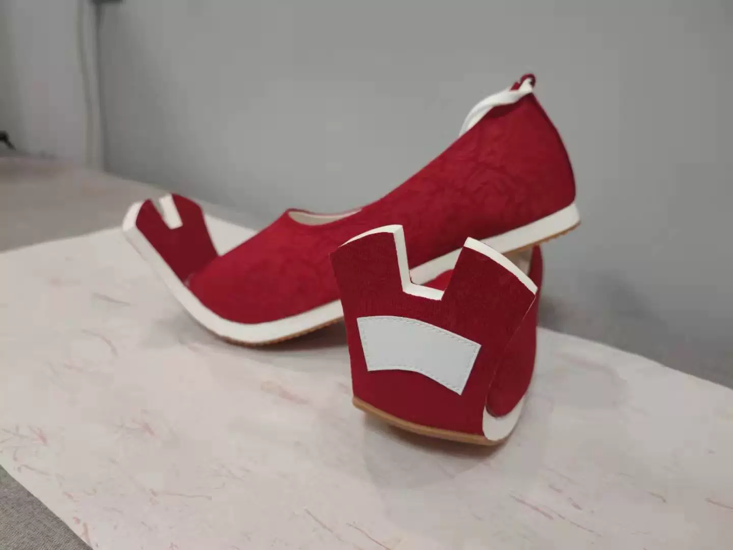 Chu Di 出土 Unearthed Han Dynasty Restoration Raised Head Qiaotou Shoes - Image 6