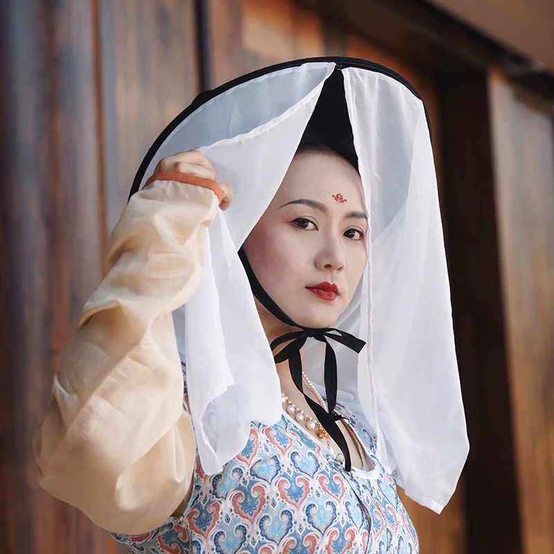 Chu Tang 初唐 Early Tang Weimao Veiled Brim Square Top Hat - Image 6