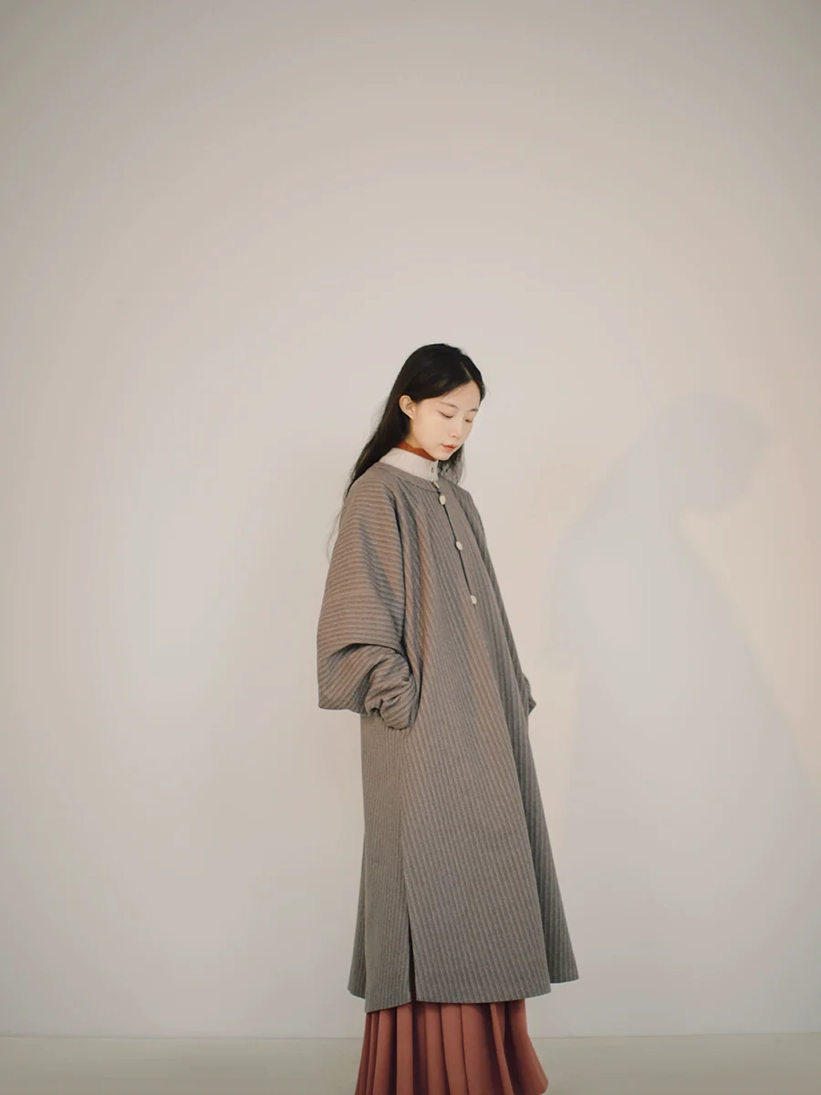 Duqian 度阡 Wandering Country Fields Modernized Ming Dynasty Yuanling Ao Coat - Image 3