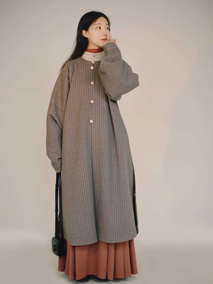 Duqian 度阡 Wandering Country Fields Modernized Ming Dynasty Yuanling Ao Coat - Image 4
