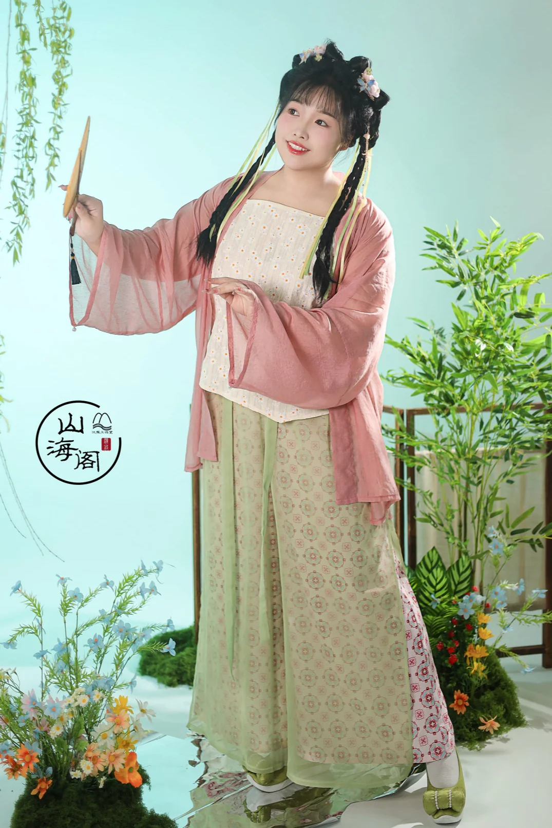 Chun Sheng 春笙 Spring Flute Modernized Song Dynasty Plus Size Beizi Top & Songku Pants Set - Image 11