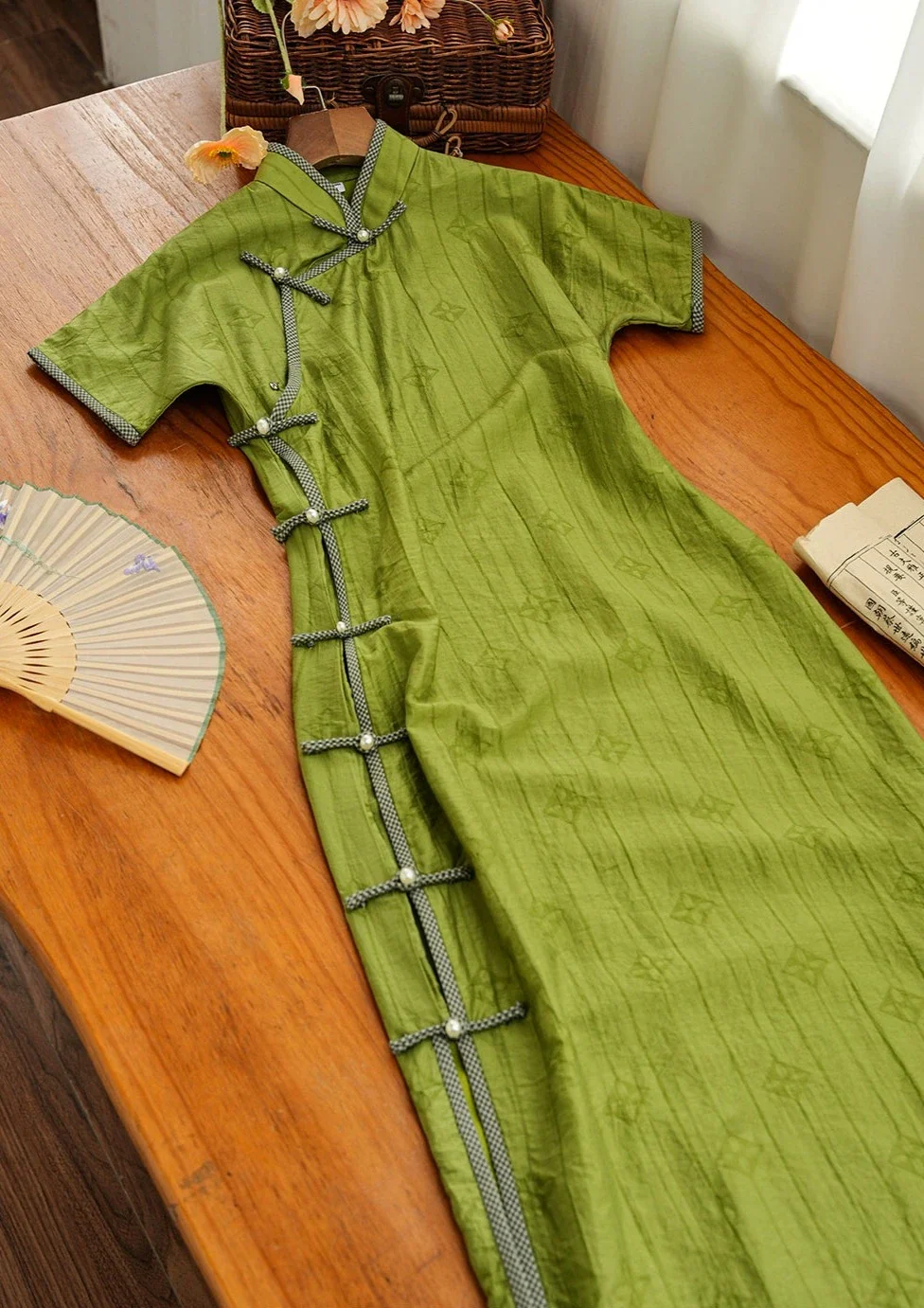 Clover 三叶草 1930s Inspired Daily Summer Tencel Qipao - Image 3