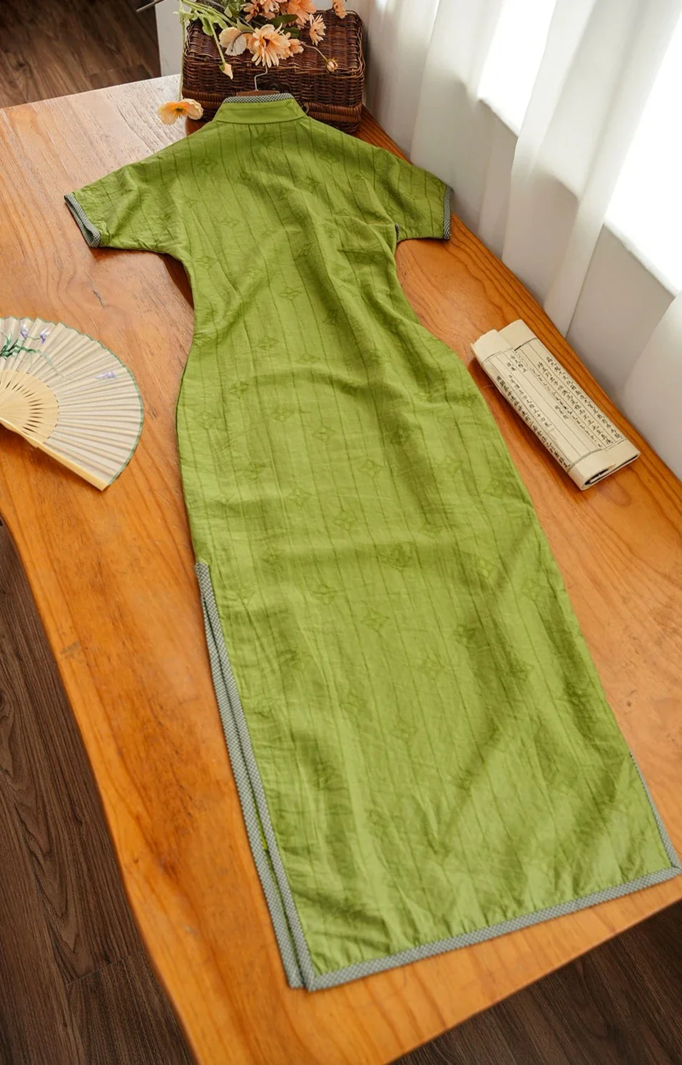 Clover 三叶草 1930s Inspired Daily Summer Tencel Qipao - Image 4