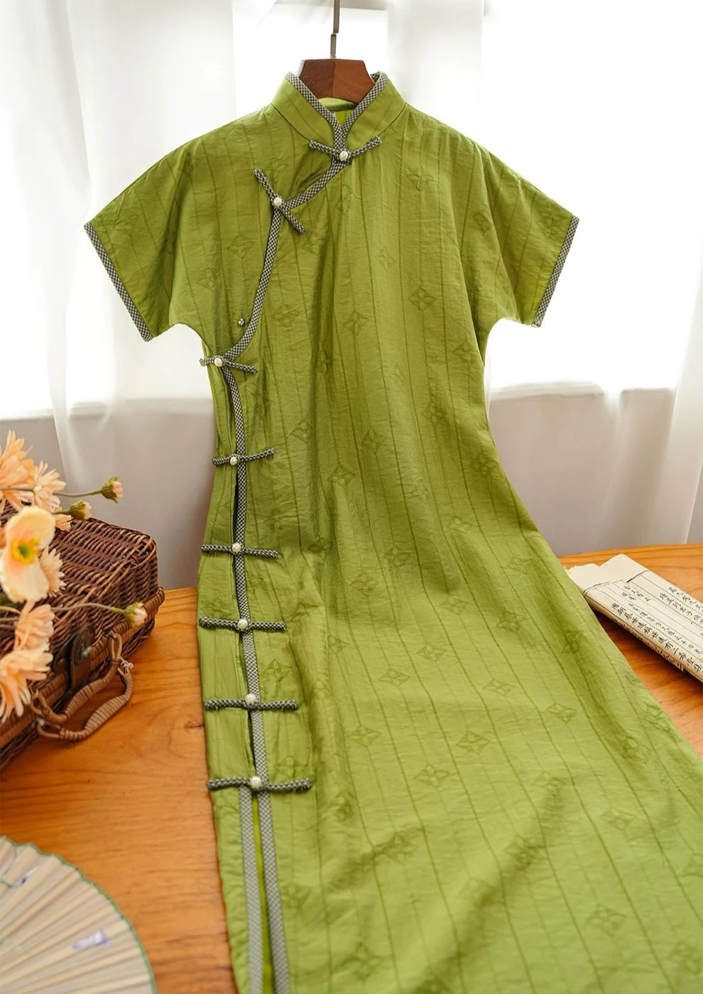 Clover 三叶草 1930s Inspired Daily Summer Tencel Qipao - Image 6