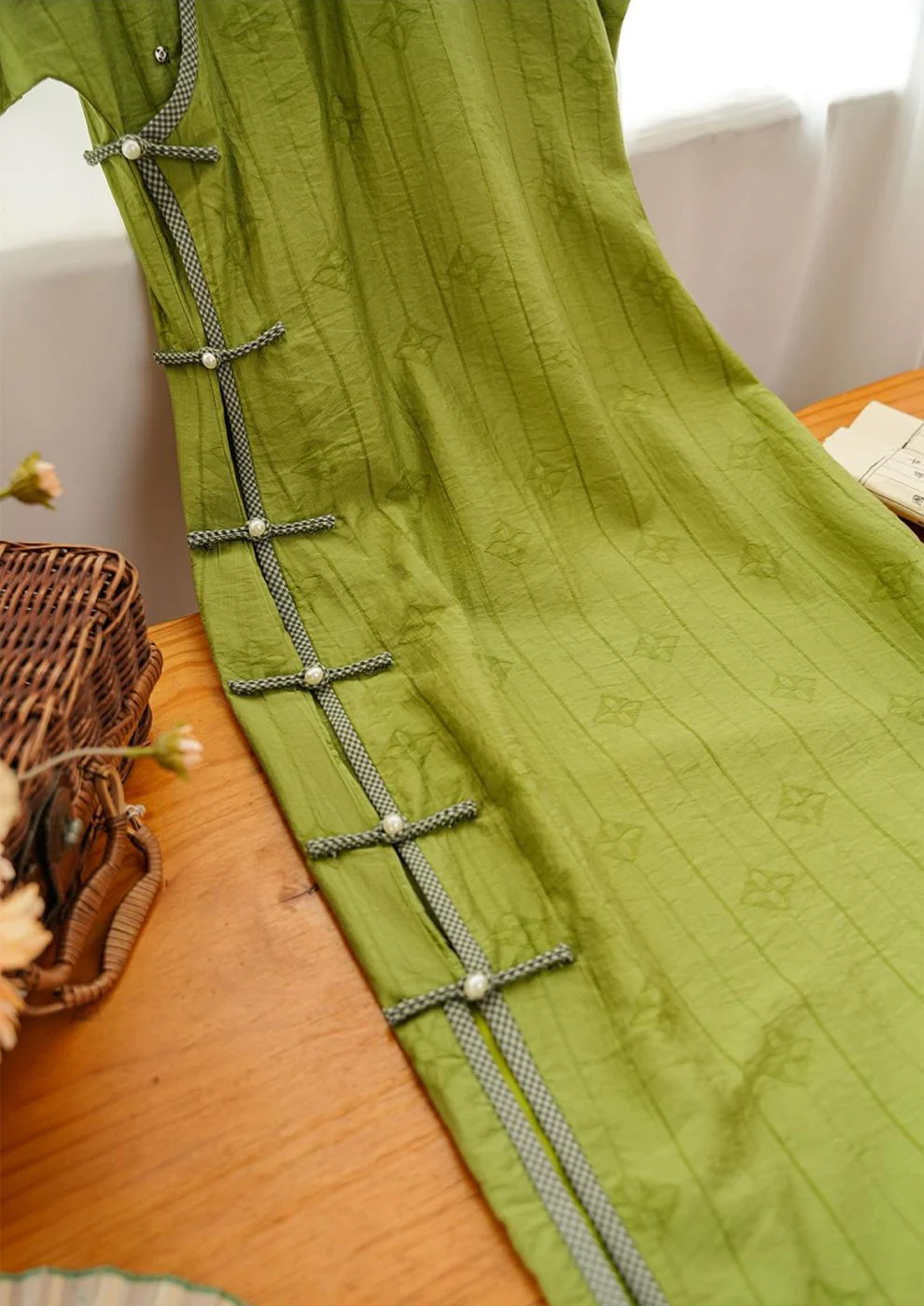 Clover 三叶草 1930s Inspired Daily Summer Tencel Qipao - Image 7