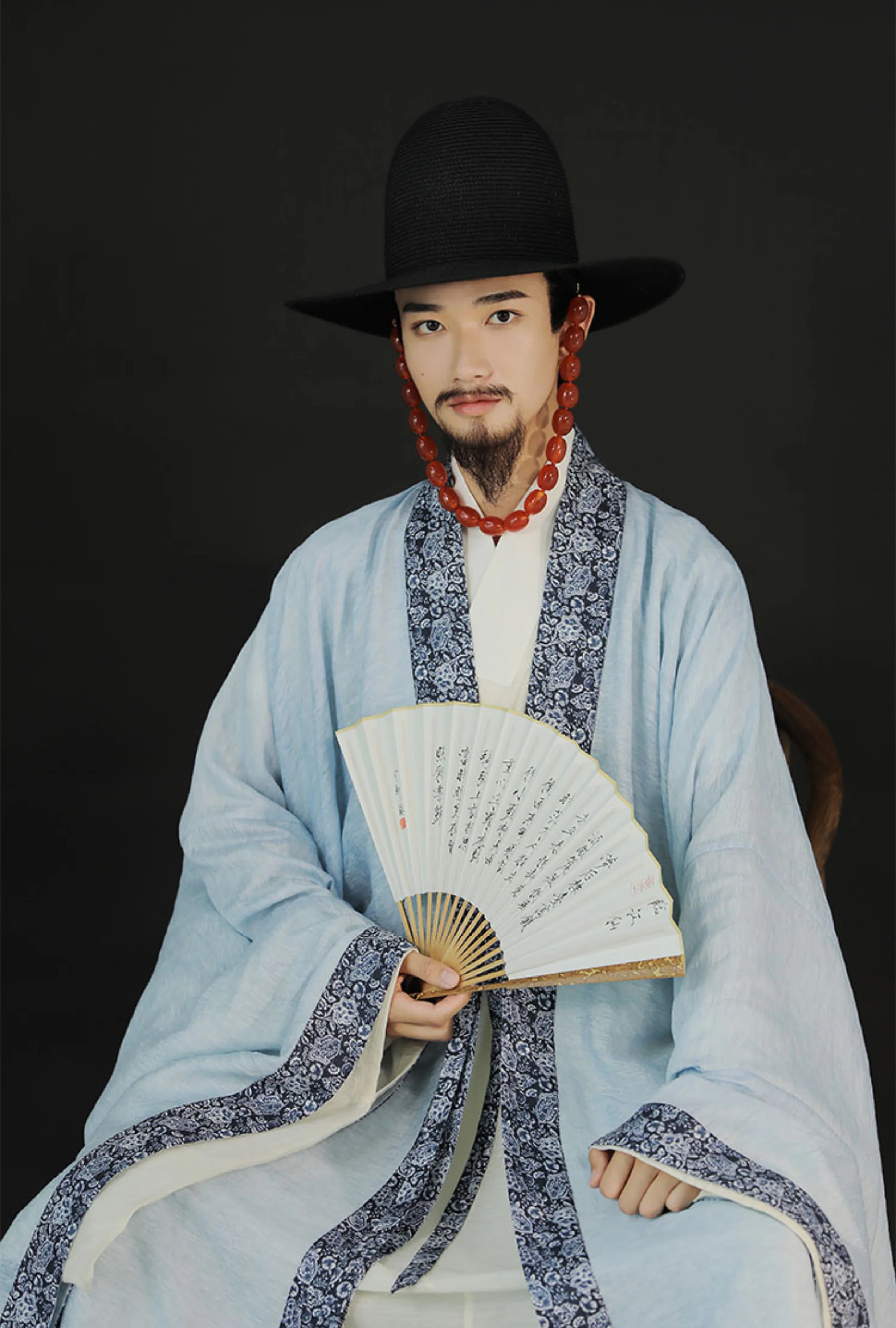 Cui Wei 翠微 Blue Mountain Ming Dynasty Men's Summer Linen Dachang Jacket - Image 5