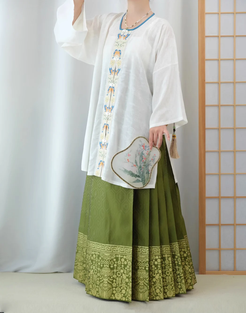 Cui Yuan 翠鸢 Kingfisher Kite Ming Dynasty Yuanling Duijin Shan Round Collar Summer Top - Image 10