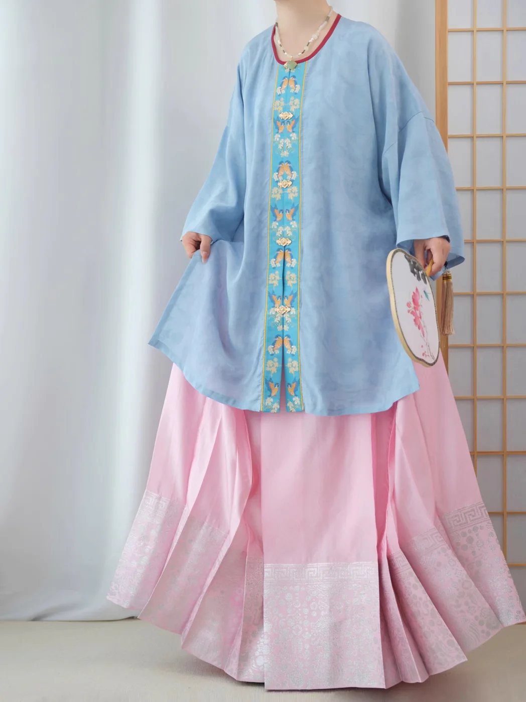 Cui Yuan 翠鸢 Kingfisher Kite Ming Dynasty Yuanling Duijin Shan Round Collar Summer Top - Image 4