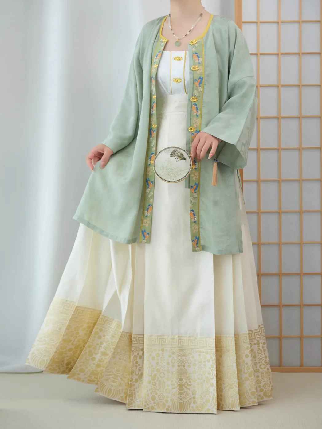 Cui Yuan 翠鸢 Kingfisher Kite Ming Dynasty Yuanling Duijin Shan Round Collar Summer Top - Image 6