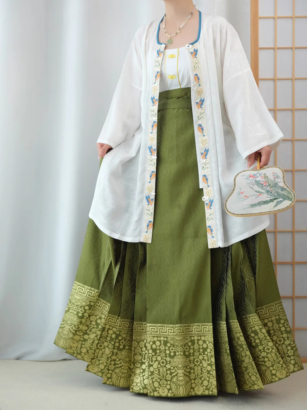 Cui Yuan 翠鸢 Kingfisher Kite Ming Dynasty Yuanling Duijin Shan Round Collar Summer Top - Image 9